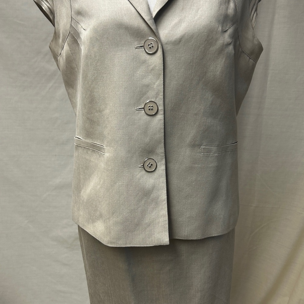 Calvin Klein Beige and White Blazer